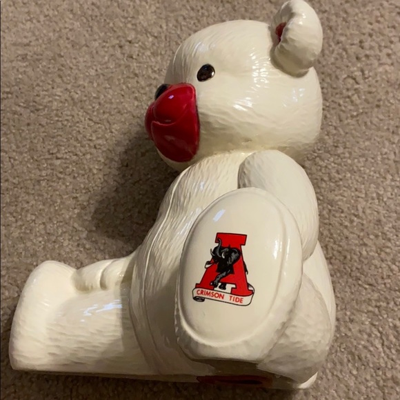 Ceramic Alabama Teddy Bear Bank - Picture 4 of 6